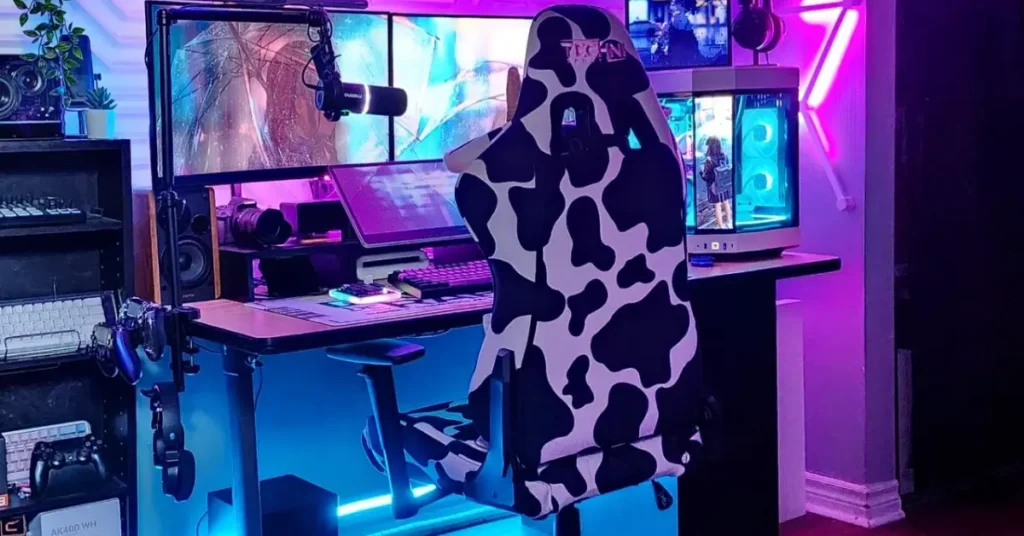 backside of a Cow Gaming Chair
