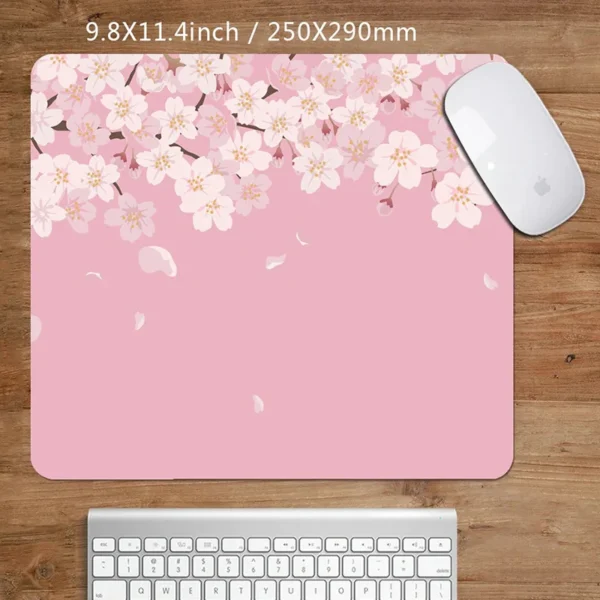 kf A3dd4d3bd20e140c1a6a3127e9f85303aC Mouse Pad Women Pink Flower Mousepad Large Desk Mat XXL Home Desk Accessories Cute Kawaii High