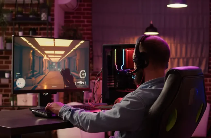 gaming setup ideas person is gaming